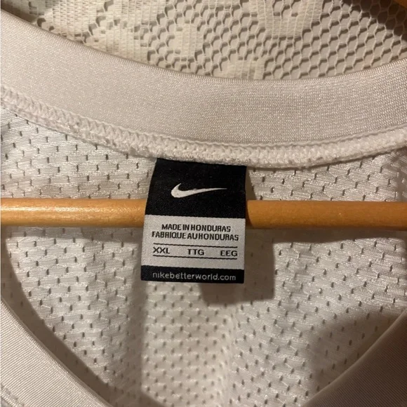 Custom Nike white and gold sparkly football jersey - Picture 4 of 5